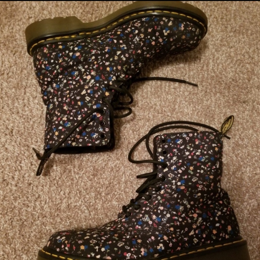 Flowery Doc Martens